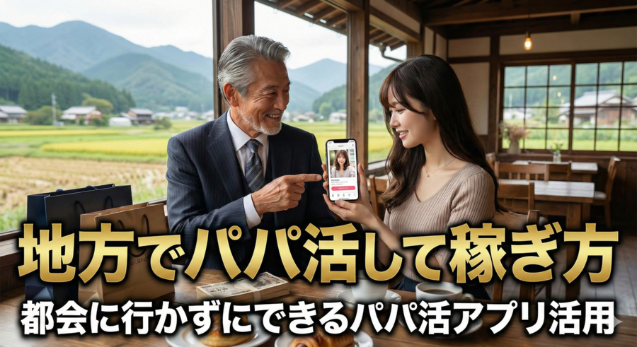 地方でパパ活して稼ぎ方｜都会に行かずにできるパパ活アプリ活用